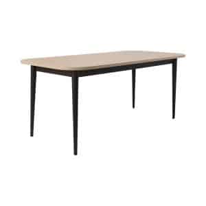 Table à manger extensible décor bois pieds métal 6 à 8 personnes Mila
