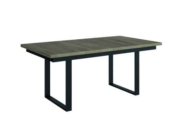 table etna, pied square, chêne nebraska, table avec allonge centrale