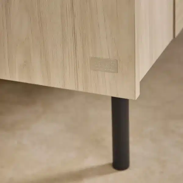 Buffet décor bois pieds métal 2 portes Mila – Image 6