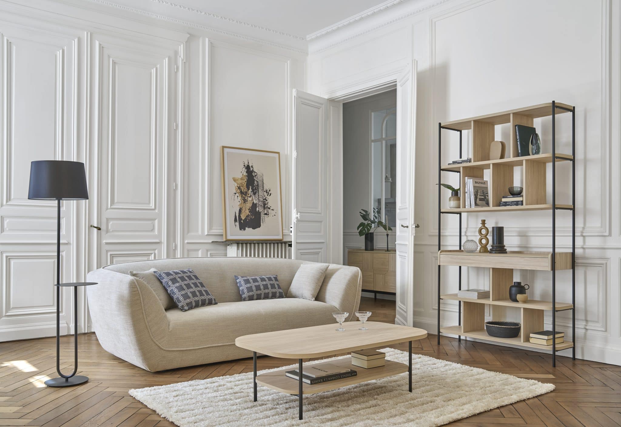 Étagère D'Angle Moderne En Bois - 5 Niveaux - Rangement Livres Et Déco Pour Salon Ou Bureau