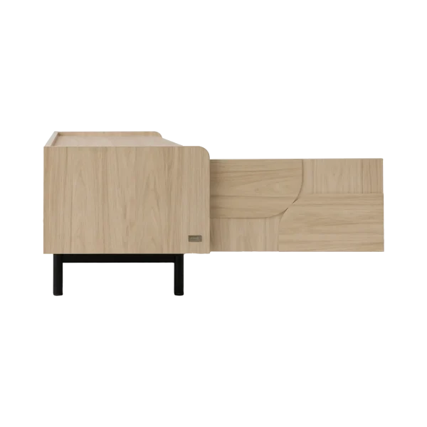 Meuble TV décor bois pieds métal 2 portes Mila – Image 5