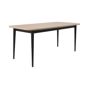 Table à manger extensible décor bois pieds métal 6 à 8 personnes Mila