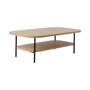 Table basse décor bois pieds métal Mila