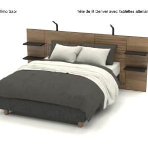 Tête de lit Denver avec Tablettes attenantes