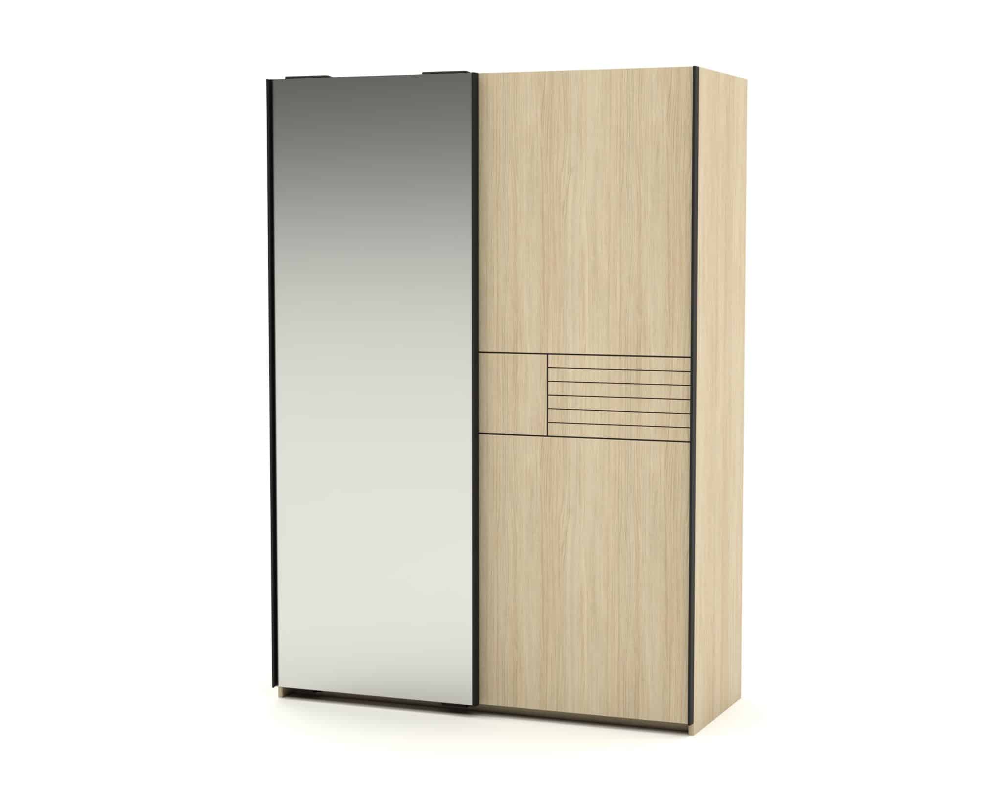 Armoire Denver 2 portes mixtes coulissantes