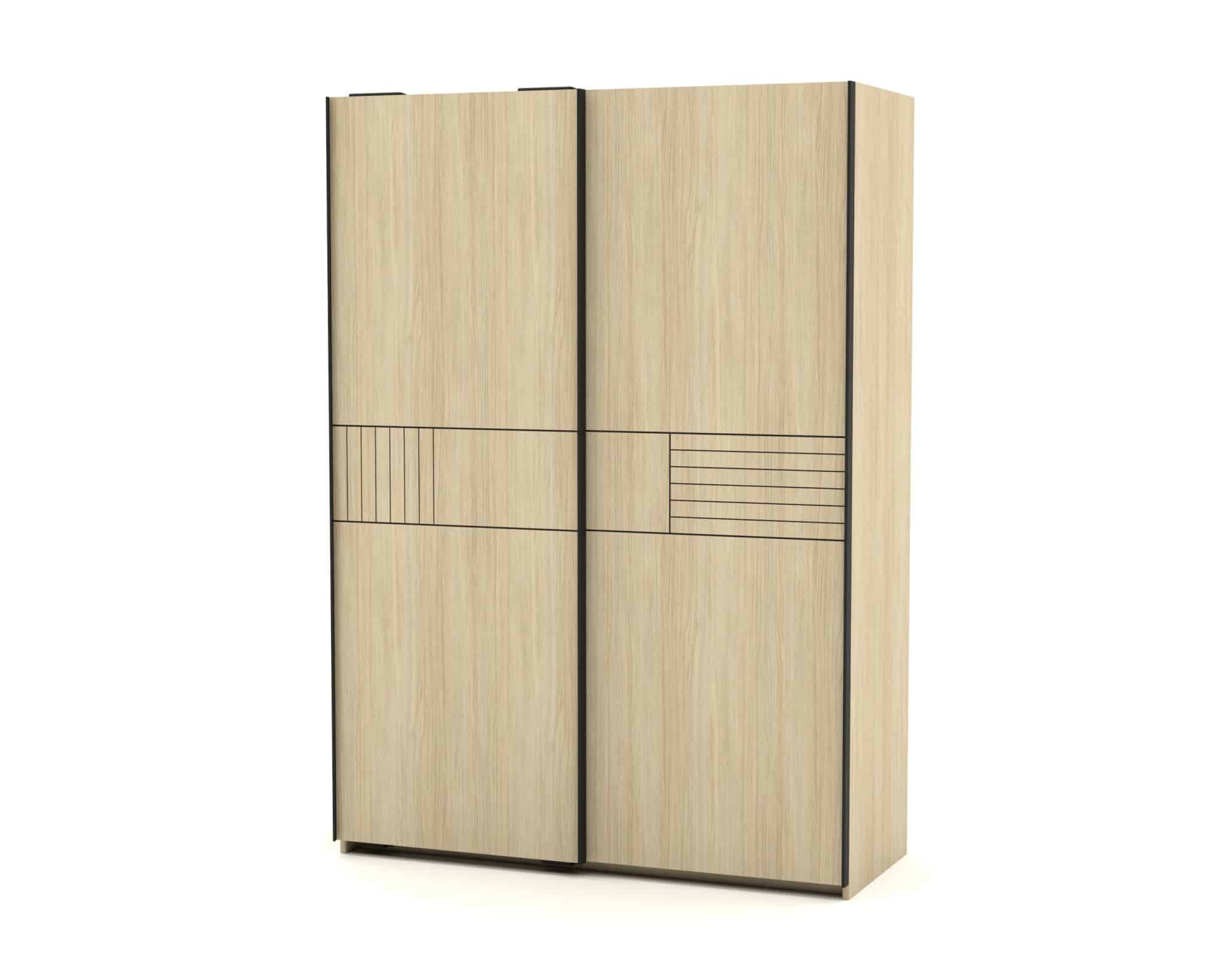 Armoire Denver 2 portes pleines coulissantes – Image 2