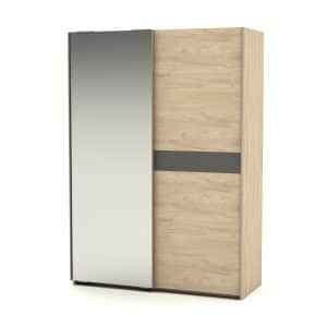 Armoire Luba 2 portes mixtes coulissantes