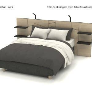 Tête de lit Niagara avec Tablettes attenantes